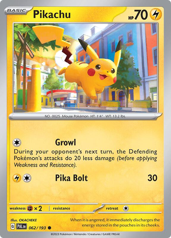 Pikachu - Reverse Holofoil 062/193 Paldea Evolved | Common Pokemon Card