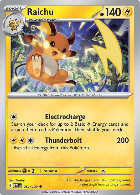 Raichu - 064/193 - Normal 064/193 Paldea Evolved | Uncommon Pokemon Card