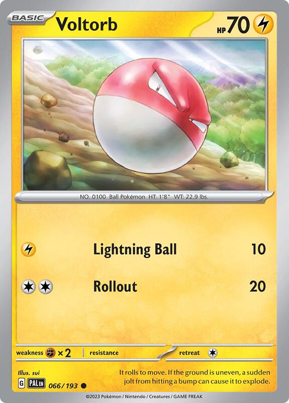 Voltorb - Reverse Holofoil 066/193 Paldea Evolved | Common Pokemon Card