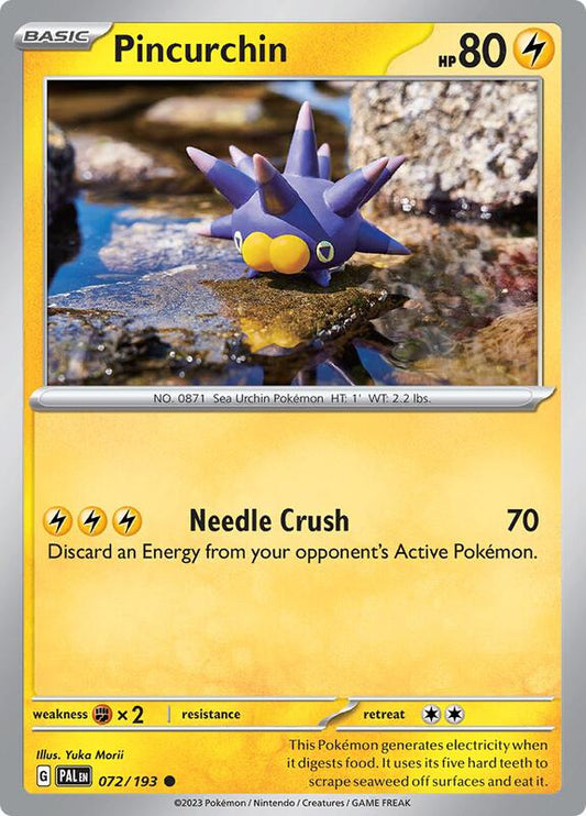 Pincurchin - 072/193 - Normal 072/193 Paldea Evolved | Common Pokemon Card