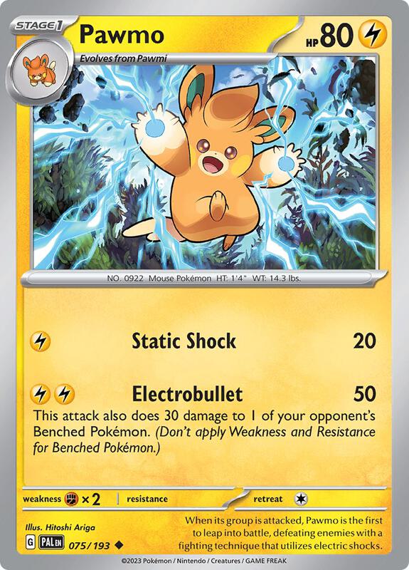 Pawmo - Normal 075/193 Paldea Evolved | Uncommon Pokemon Card