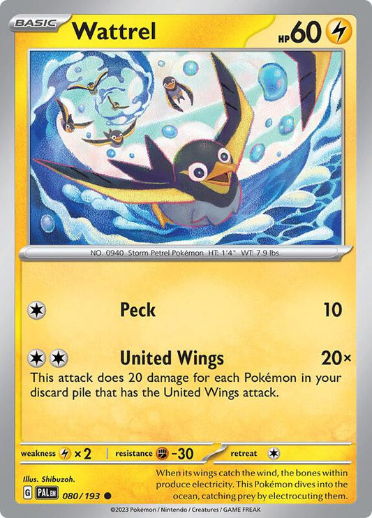 Wattrel - 080/193 - Normal 080/193 Paldea Evolved | Common Pokemon Card