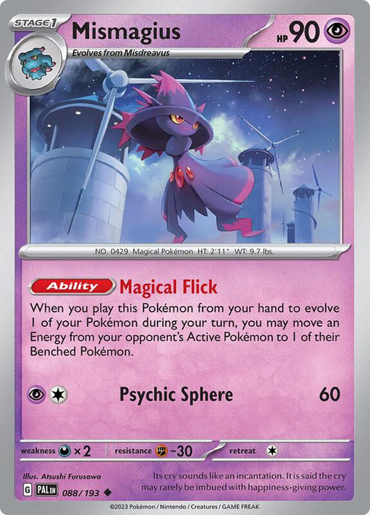 Mismagius - 088/193 - Reverse Holofoil 088/193 Paldea Evolved | Uncommon Pokemon Card