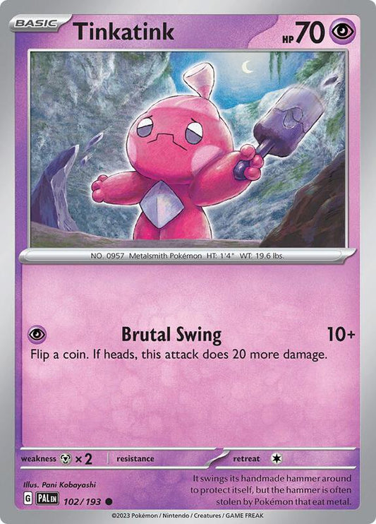 Tinkatink - 102/193 - Reverse Holofoil 102/193 Paldea Evolved | Common Pokemon Card