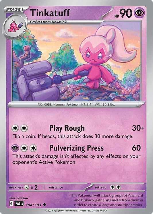Tinkatuff - 104/193 - Normal 104/193 Paldea Evolved | Uncommon Pokemon Card