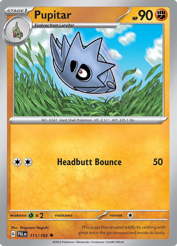 Pupitar - Normal 111/193 Paldea Evolved | Uncommon Pokemon Card