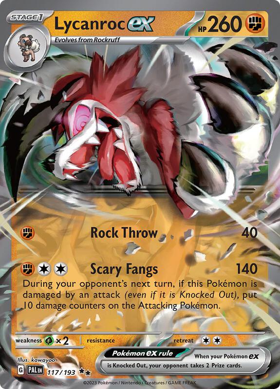 Lycanroc ex - Holofoil 117/193 Paldea Evolved | Double Rare Pokemon Card