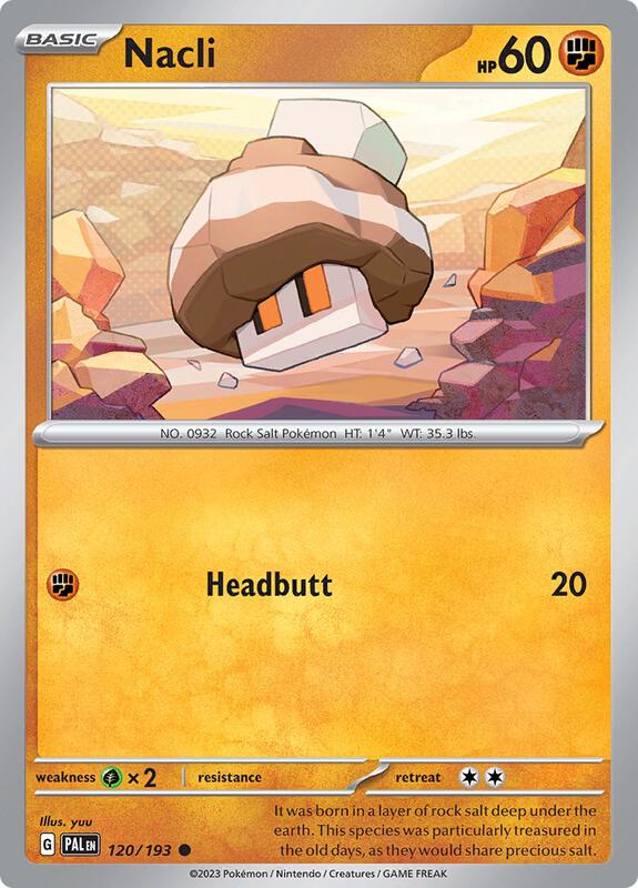 Nacli - 120/193 - Normal 120/193 Paldea Evolved | Common Pokemon Card
