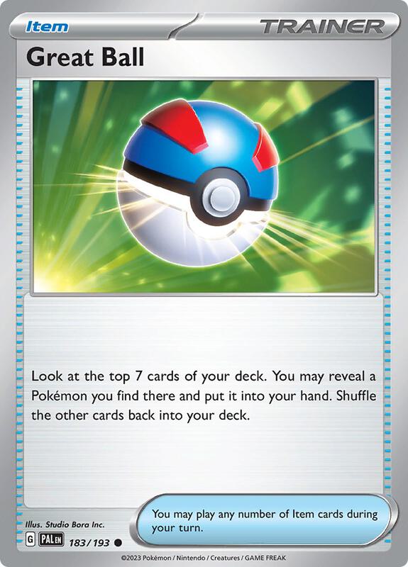 Great Ball - Reverse Holofoil 183/193 Paldea Evolved | Common Trainer Card