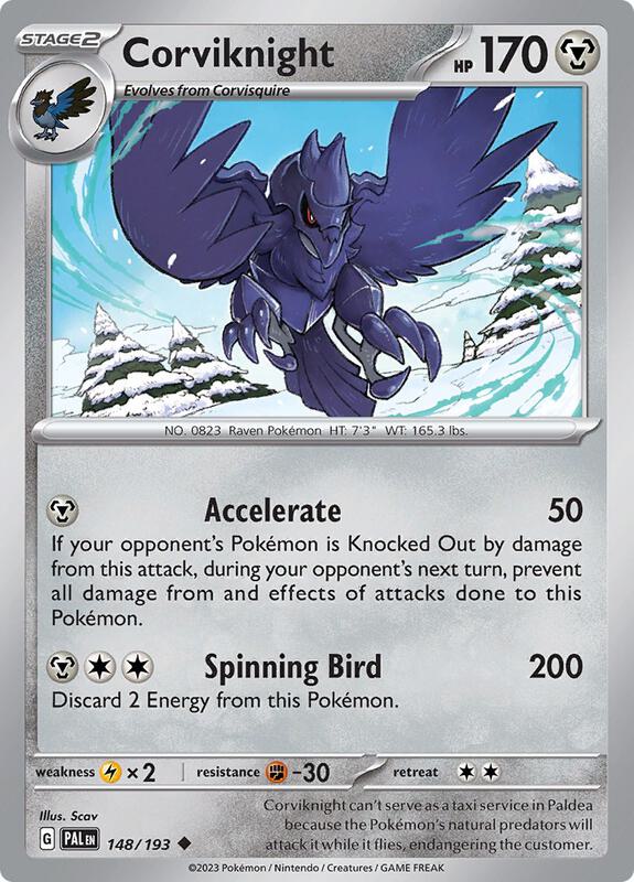 Corviknight - Normal 148/193 Paldea Evolved | Uncommon Pokemon Card