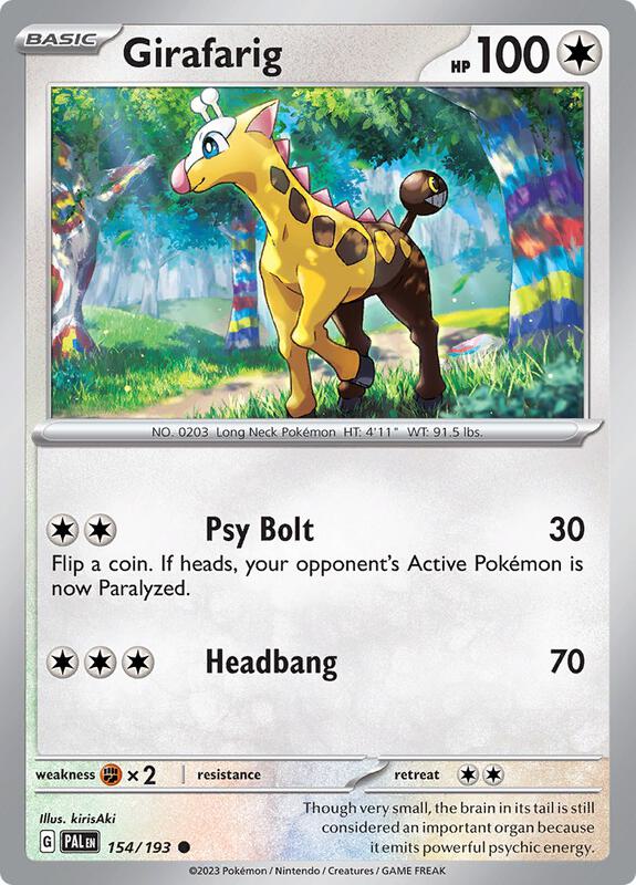 Girafarig - Normal 154/193 Paldea Evolved | Common Pokemon Card