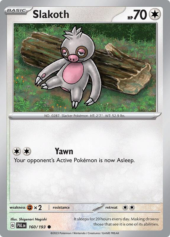 Slakoth - Normal 160/193 Paldea Evolved | Common Pokemon Card