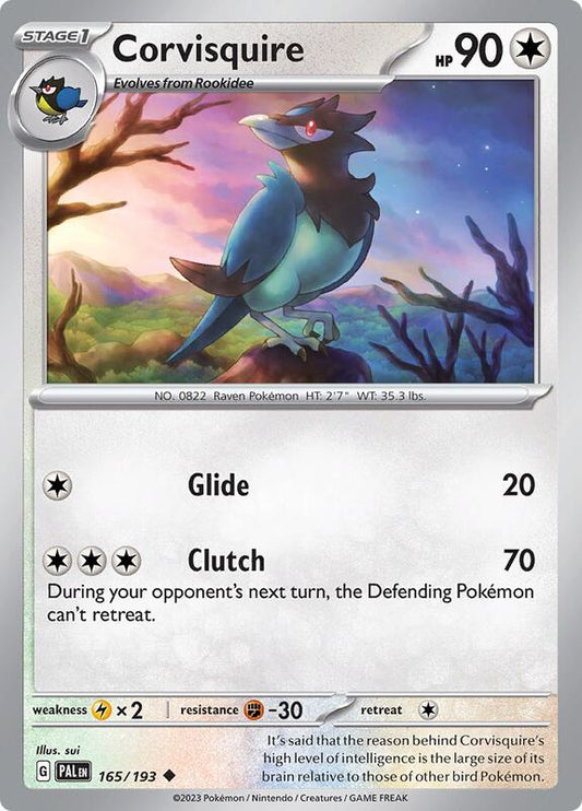 Corvisquire - Reverse Holofoil 165/193 Paldea Evolved | Uncommon Pokemon Card