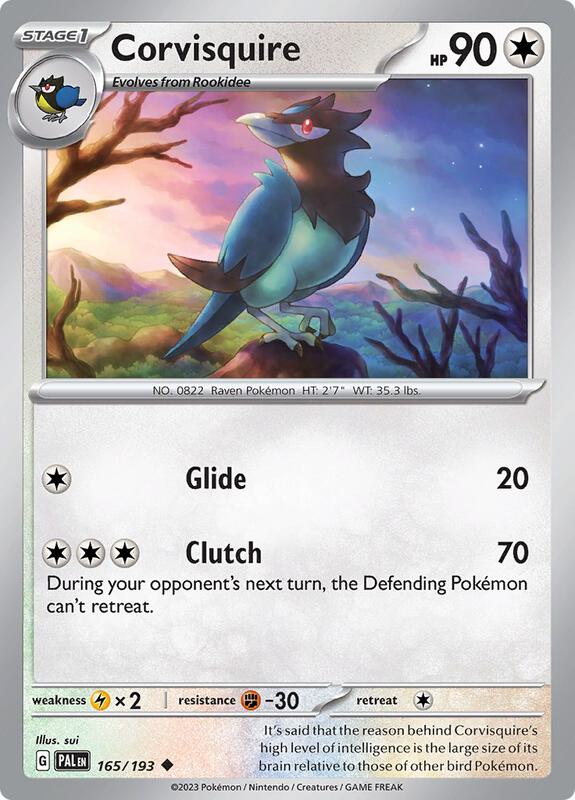 Corvisquire - Normal 165/193 Paldea Evolved | Uncommon Pokemon Card