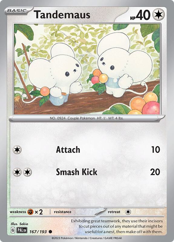 Tandemaus - 167/193 - Normal 167/193 Paldea Evolved | Common Pokemon Card