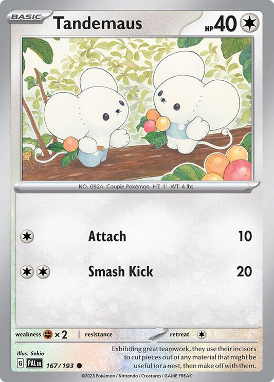 Tandemaus - 167/193 - Reverse Holofoil 167/193 Paldea Evolved | Common Pokemon Card