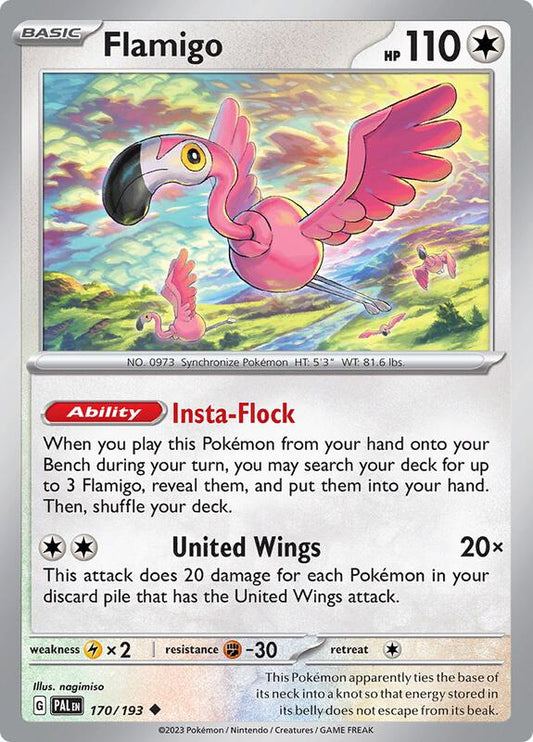 Flamigo - Normal 170/193 Paldea Evolved | Uncommon Pokemon Card