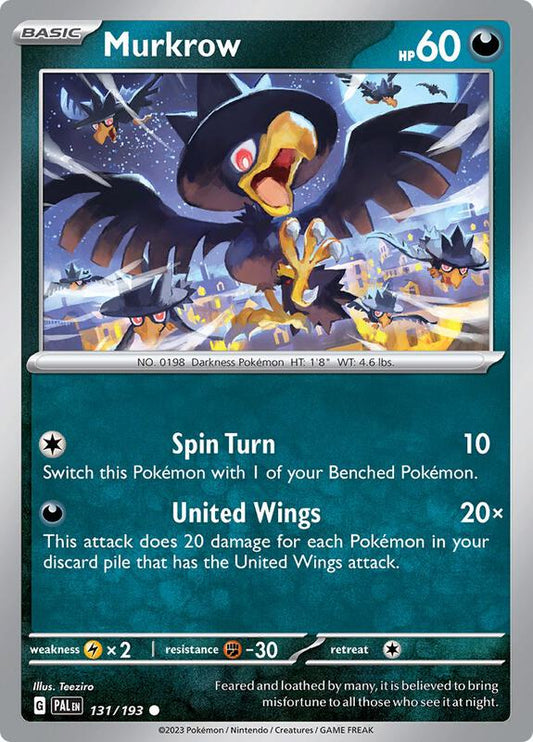Murkrow - Normal 131/193 Paldea Evolved | Common Pokemon Card
