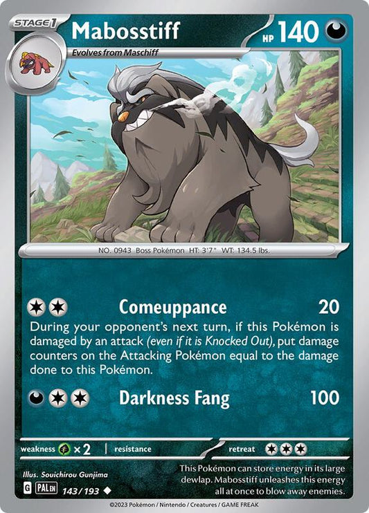 Mabosstiff - Normal 143/193 Paldea Evolved | Uncommon Pokemon Card