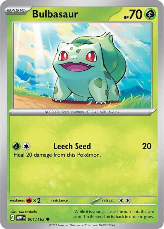 Bulbasaur - 001/165 - Reverse Holofoil 001/165 Scarlet & Violet: 151 | Common Pokemon Card