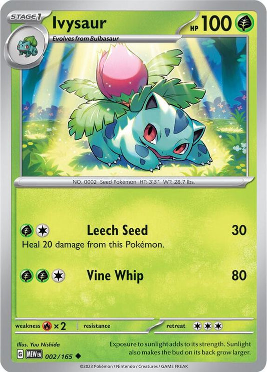 Ivysaur - 002/165 - Reverse Holofoil 002/165 Scarlet & Violet: 151 | Uncommon Pokemon Card