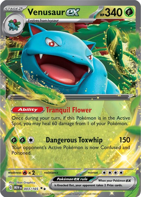 Venusaur ex - 003/165 - Holofoil 003/165 Scarlet & Violet: 151 | Double Rare Pokemon Card