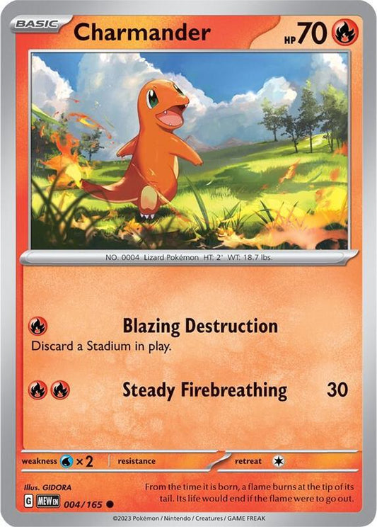 Charmander - 004/165 - Reverse Holofoil 004/165 Scarlet & Violet: 151 | Common Pokemon Card
