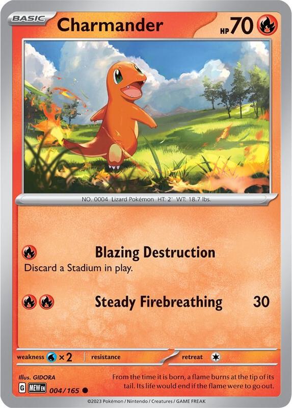 Charmander - 004/165 - Reverse Holofoil 004/165 Scarlet & Violet: 151 | Common Pokemon Card