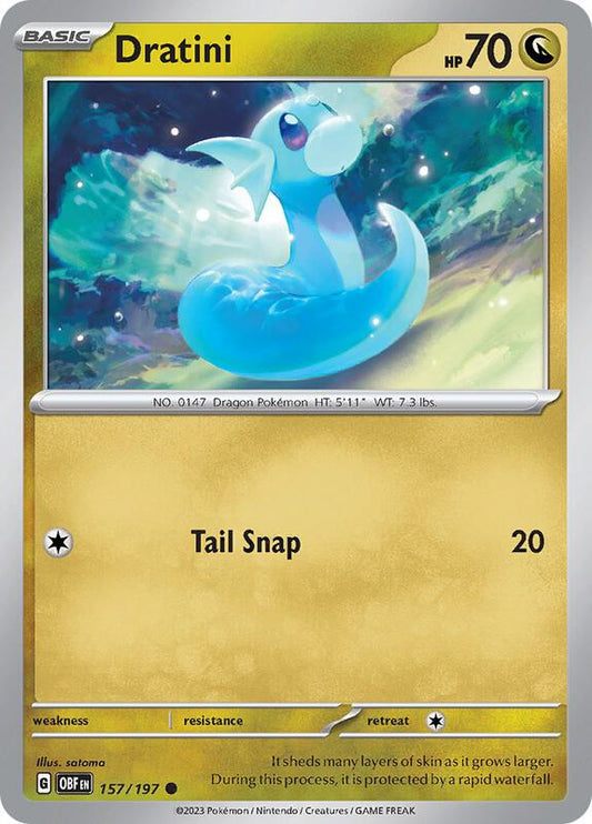 Dratini - Reverse Holofoil 157/197 Obsidian Flames | Common Pokemon Card
