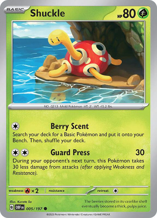 Shuckle - Normal 005/197 Obsidian Flames | Common Pokemon Card
