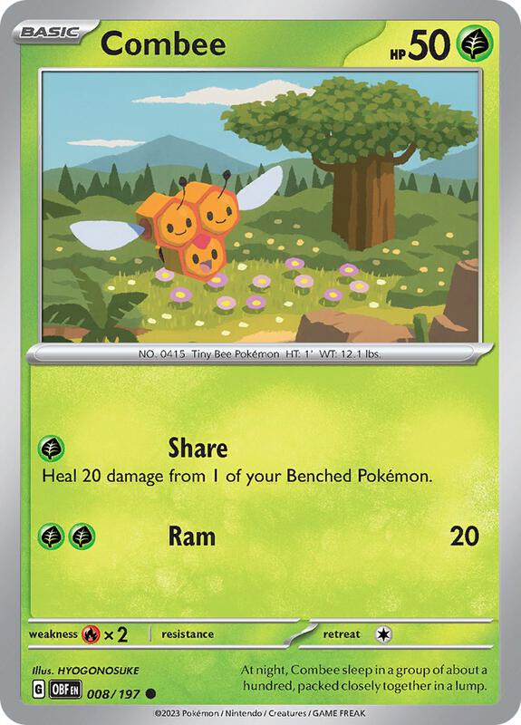 Combee - Normal 008/197 Obsidian Flames | Common Pokemon Card