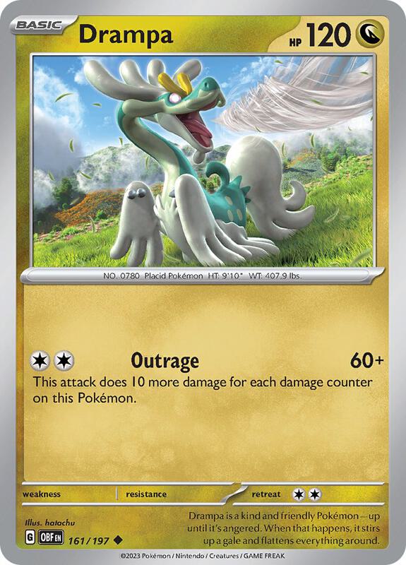 Drampa - Normal 161/197 Obsidian Flames | Uncommon Pokemon Card