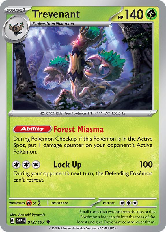 Trevenant - Normal 012/197 Obsidian Flames | Uncommon Pokemon Card