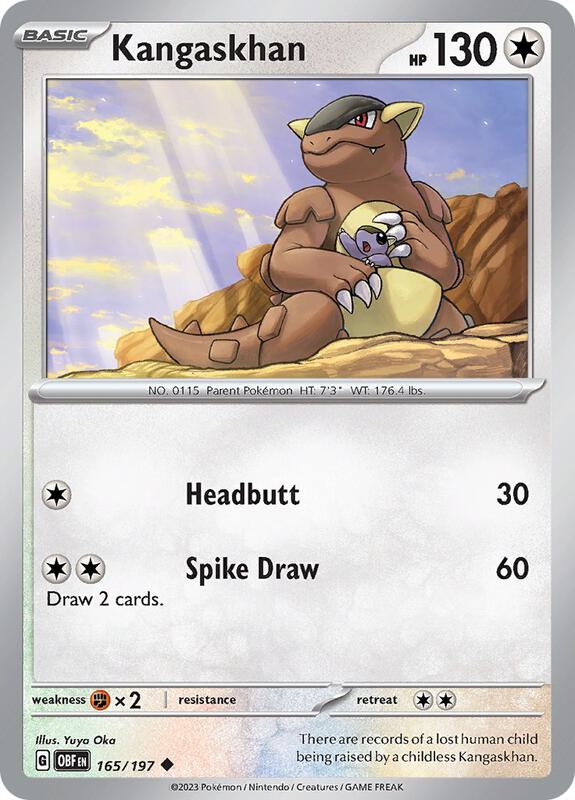 Kangaskhan - Normal 165/197 Obsidian Flames | Uncommon Pokemon Card