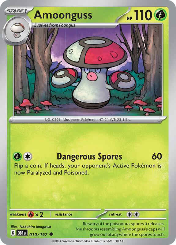 Amoonguss - Normal 010/197 Obsidian Flames | Uncommon Pokemon Card