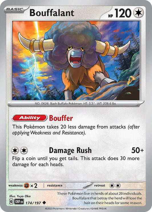 Bouffalant - Normal 174/197 Obsidian Flames | Uncommon Pokemon Card