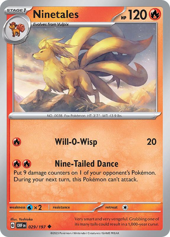 Ninetales - Normal 029/197 Obsidian Flames | Uncommon Pokemon Card