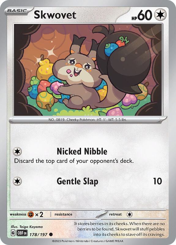 Skwovet - Reverse Holofoil 178/197 Obsidian Flames | Common Pokemon Card