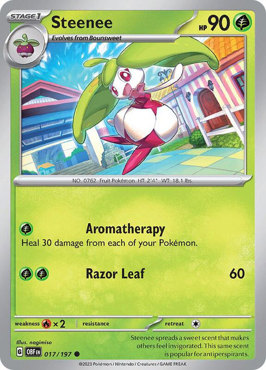Steenee - Reverse Holofoil 017/197 Obsidian Flames | Common Pokemon Card