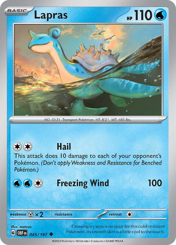 Lapras - Normal 045/197 Obsidian Flames | Uncommon Pokemon Card