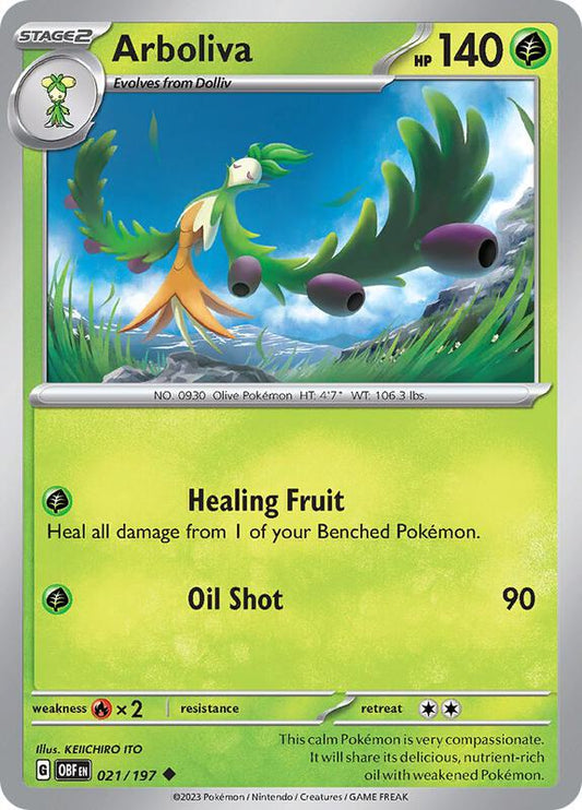 Arboliva - Reverse Holofoil 021/197 Obsidian Flames | Uncommon Pokemon Card