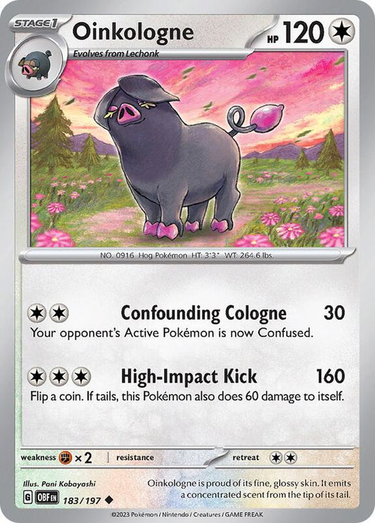 Oinkologne - 183/197 - Reverse Holofoil 183/197 Obsidian Flames | Uncommon Pokemon Card