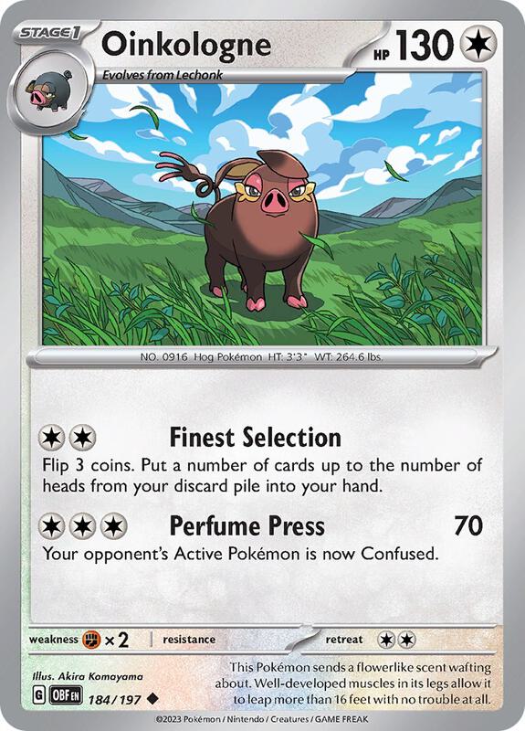 Oinkologne - 184/197 - Reverse Holofoil 184/197 Obsidian Flames | Uncommon Pokemon Card