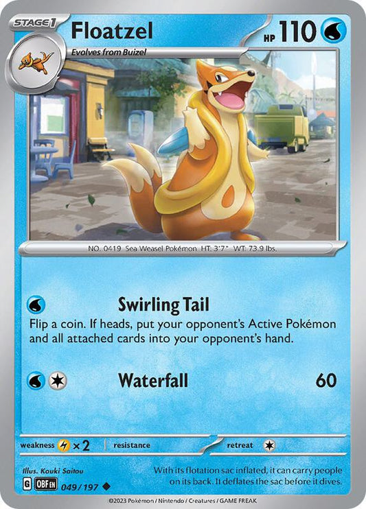 Floatzel - Normal 049/197 Obsidian Flames | Uncommon Pokemon Card