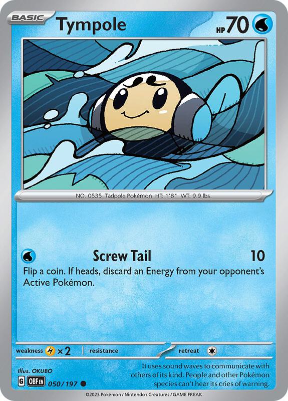 Tympole - Reverse Holofoil 050/197 Obsidian Flames | Common Pokemon Card