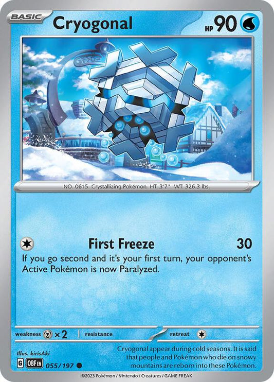 Cryogonal - Normal 055/197 Obsidian Flames | Common Pokemon Card
