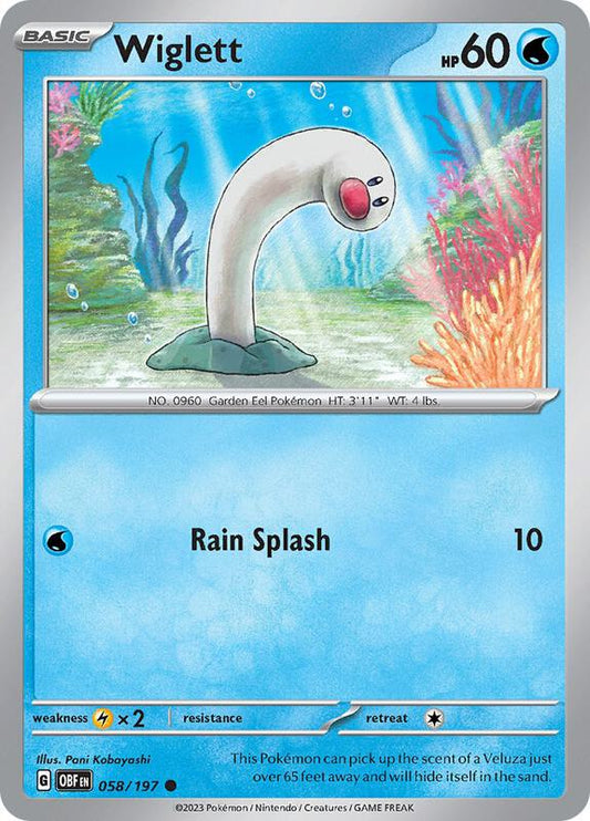 Wiglett - Normal 058/197 Obsidian Flames | Common Pokemon Card