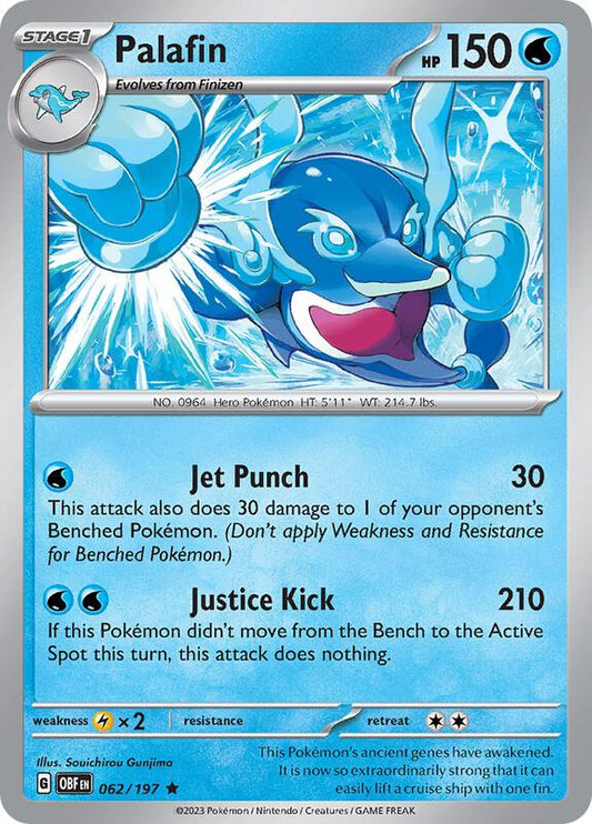 Palafin - Reverse Holofoil 062/197 Obsidian Flames | Rare Pokemon Card
