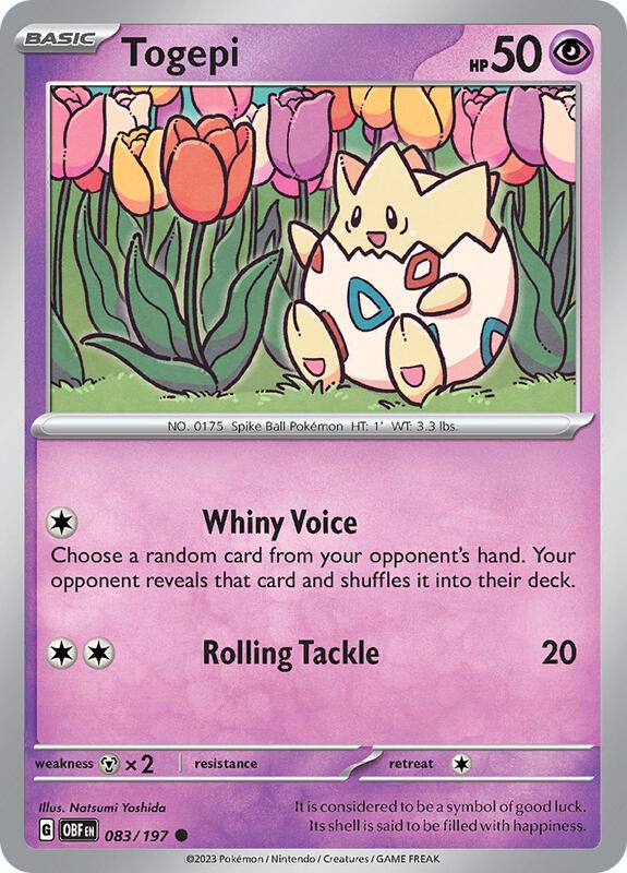 Togepi - Reverse Holofoil 083/197 Obsidian Flames | Common Pokemon Card