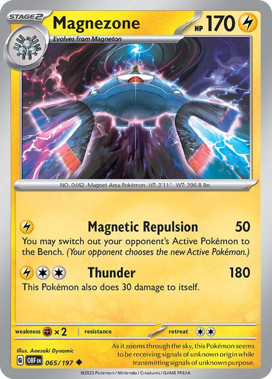 Magnezone - Reverse Holofoil 065/197 Obsidian Flames | Uncommon Pokemon Card